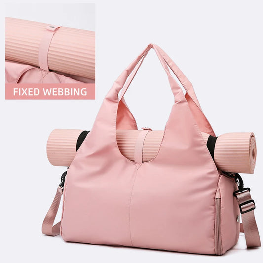 Yoga Mat Gym Bag - Large Capacity Fitness Tote with Adjustable Shoulder Strap