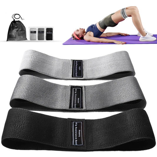 Premium Fabric Resistance Hip Booty Bands - Professional Glute Thigh Workout Bands for Strength Training
